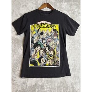 Anime My Hero Academy Funimation Black Graphic T-Shirt Men's‎ Size XL Heroes
